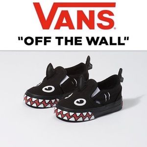 Vans Shark Week Slip On Black Sz 5